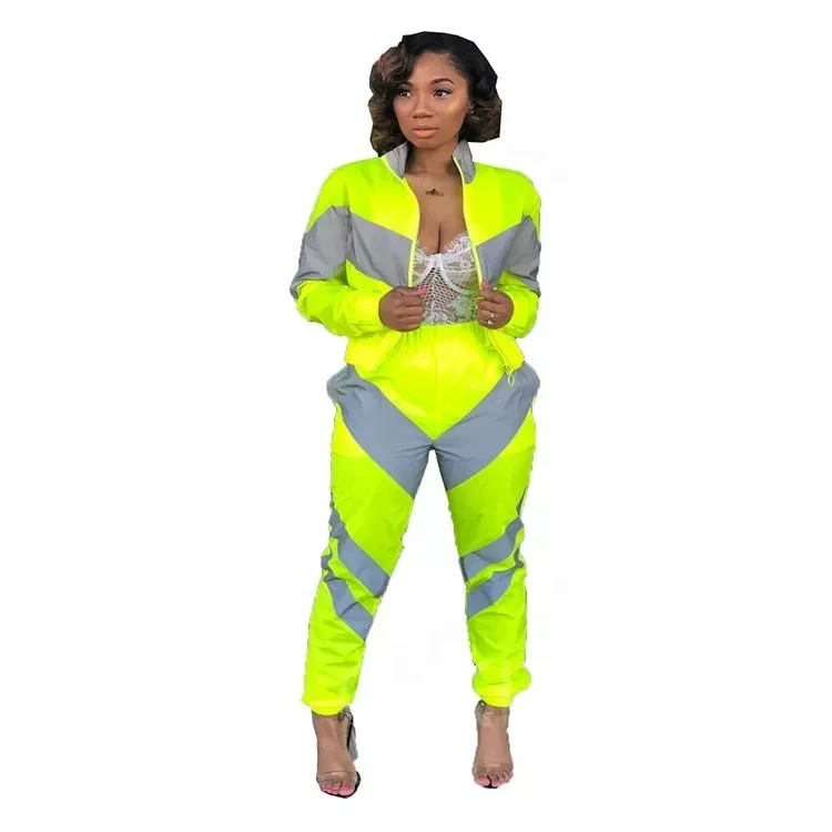 Wholesale Reflective Nylon Tracksuit For Women