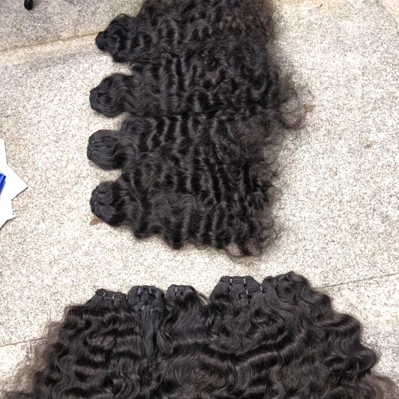 Ready to ship, natural curly unprocessed raw human hair bundles for wholesale manufacturing price pure remy hair drop shipping