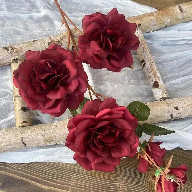 beautiful low price china Colorful Artificial Flower Rose Bouquet Artificial Flowers Artificial Rose Flowers Roses in stock