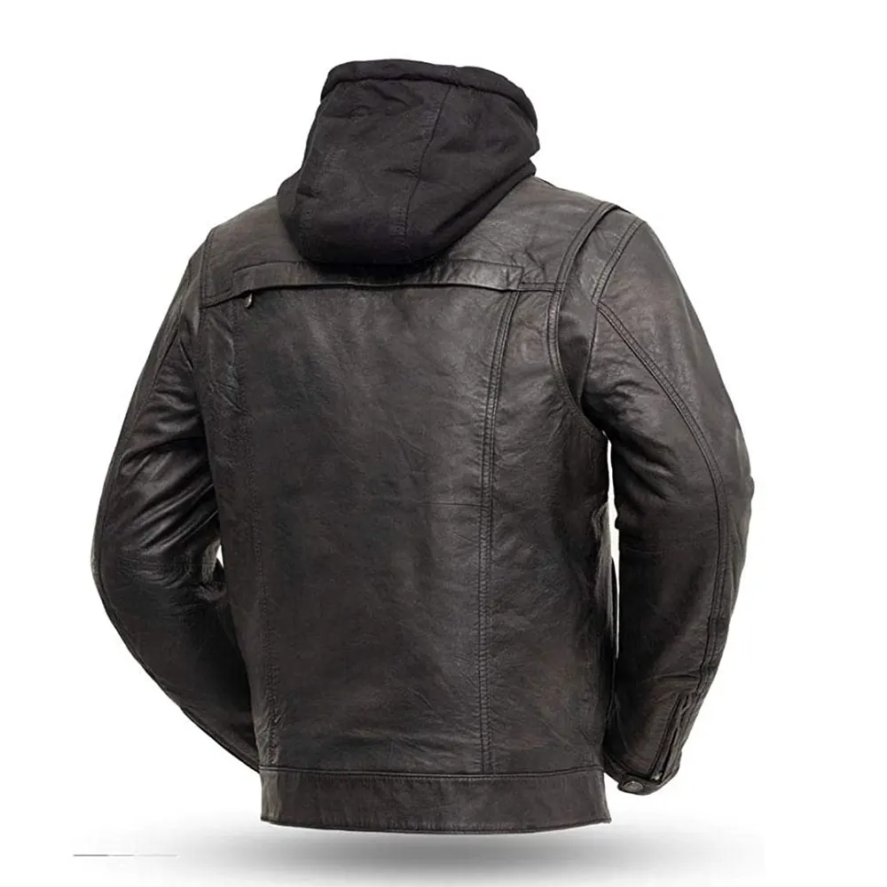 Light weight Men Leather Jacket Durable Casual Plain Windproof Leather Fashion Jacket Made In Pakistan