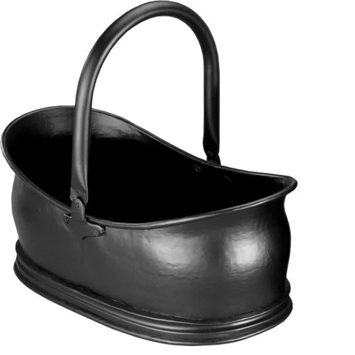 Fireplace Coal Bucket Indoor Outdoor Use Hammered Design Shiny Finishing Metal Coal Bucket Decorative