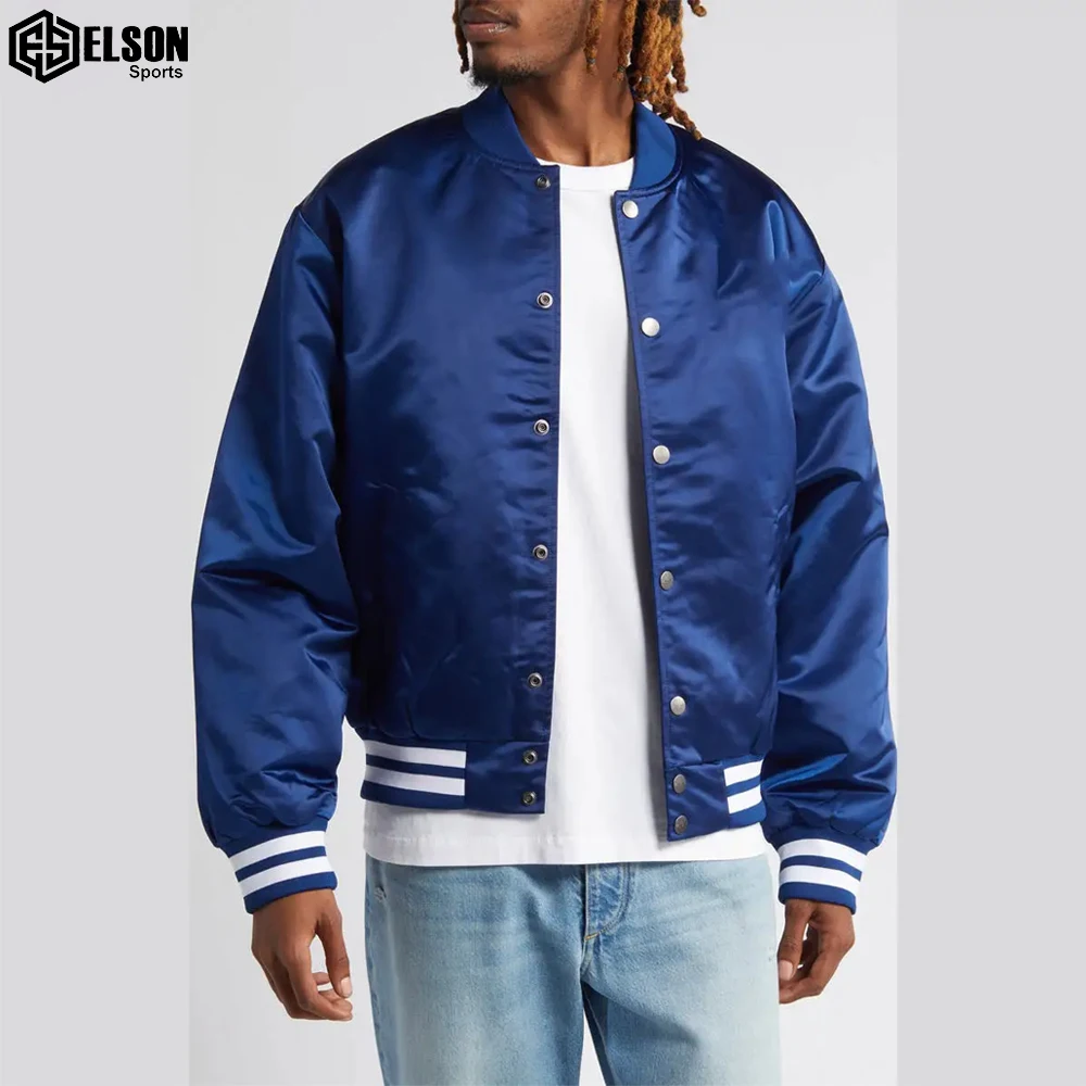Latest Quality American Wear Stylish Bomber Custom Winter Men Embroidery Varsity Basketball Bomber Jacket