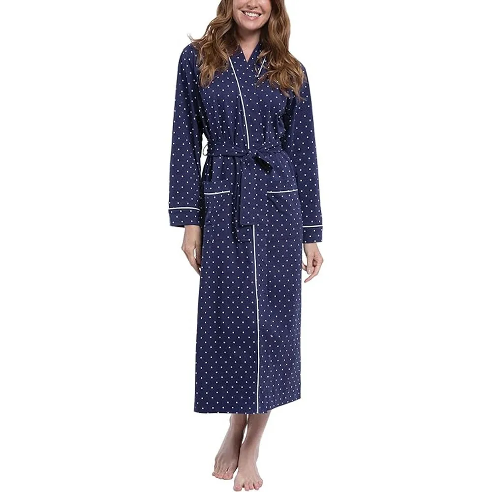 Top Trending Women Blue 100% Cotton Water Absorbent Hotel Bath Room Robes For Sale Custom 5 Star Hotel Bath Accessories