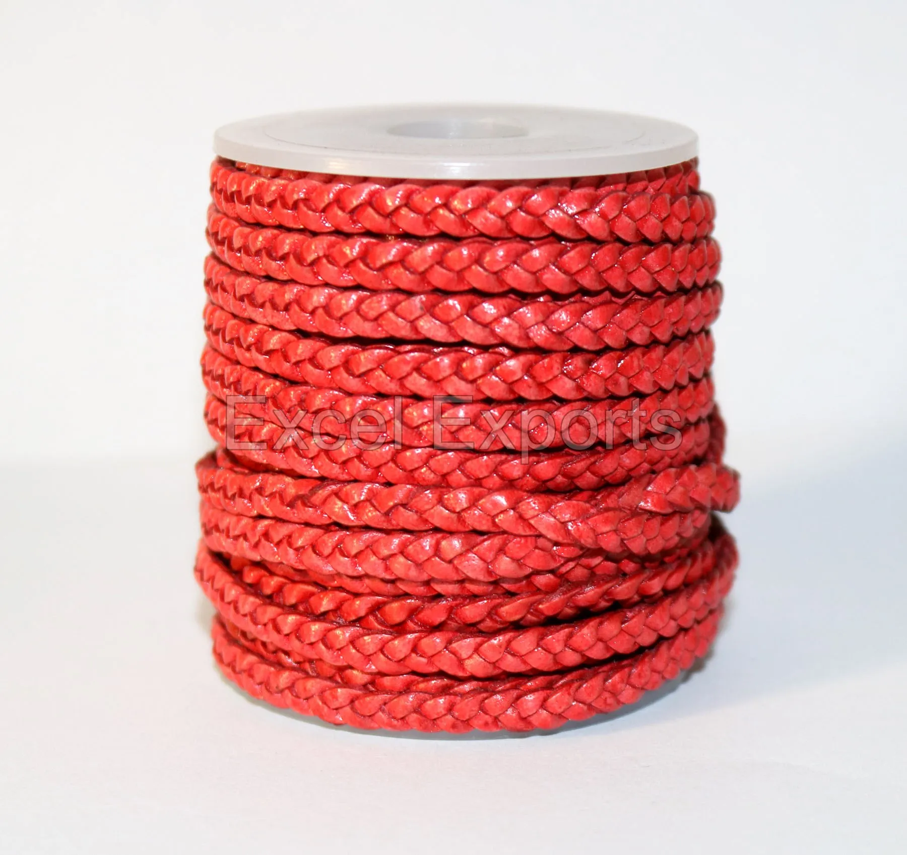 BLACK LEATHER BRAIDED CORDS HAND BRAIDED COWHIDE LEATHER STRAPS 4mm 5mm 6mm BY EXCEL EXPORTS DIY ACCESSORY