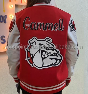 High Quality Chenille Embroidery Men College Leather Sleeves Custom Baseball Jacket