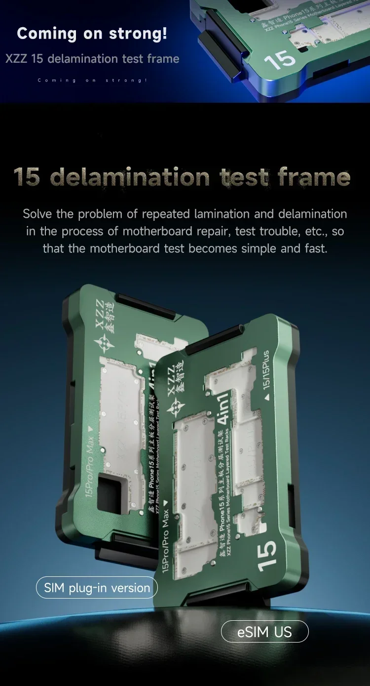 XZZ Motherboard MIddle Frame Function Testing Logic Board Fixture For iPhone 15 Plus Pro Max Series Upper and Lower Assembly