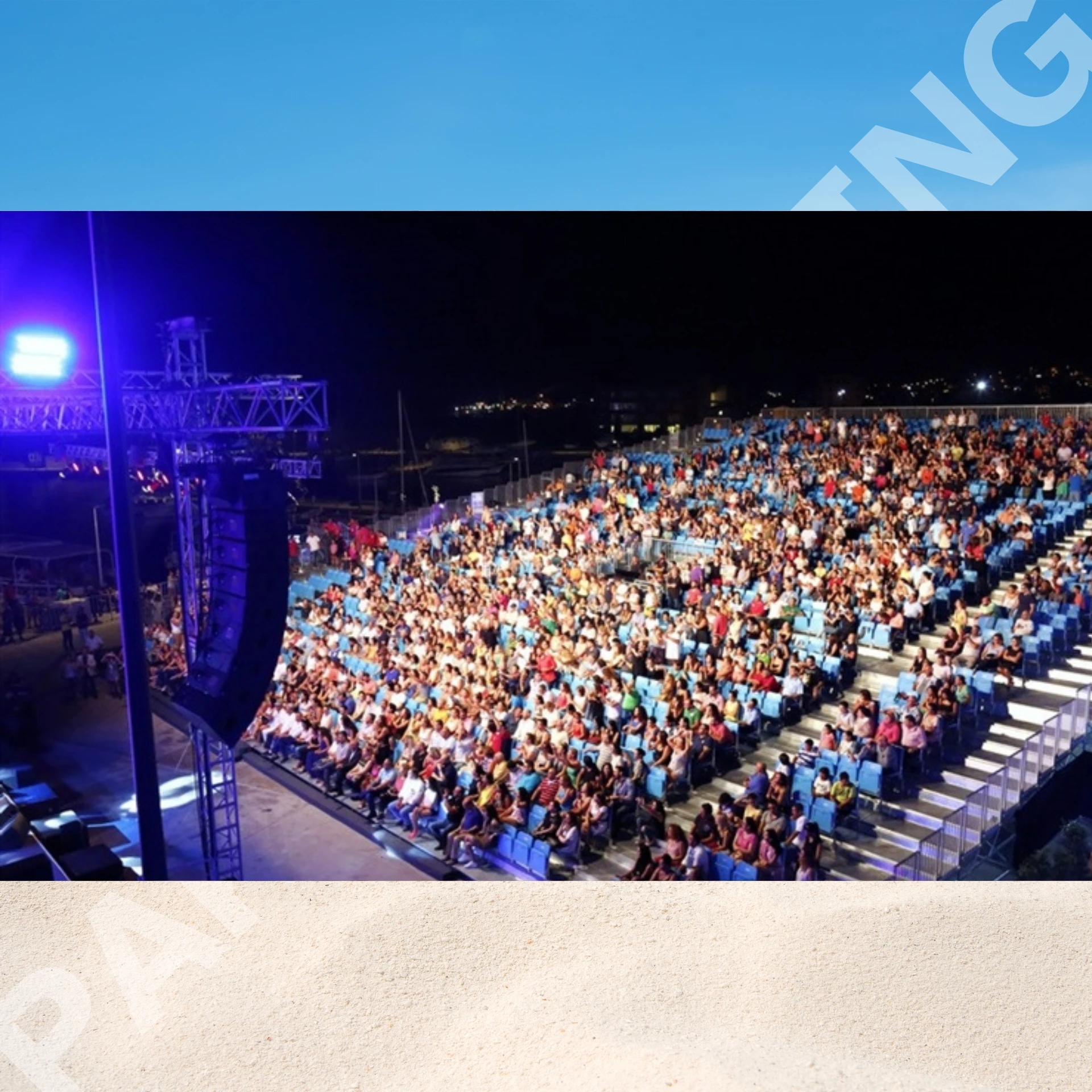 Portable Grandstand with Staircases Roof Bleacher Indoor Outdoor Sports Event Tribune for National Day Festivals CN plugs type