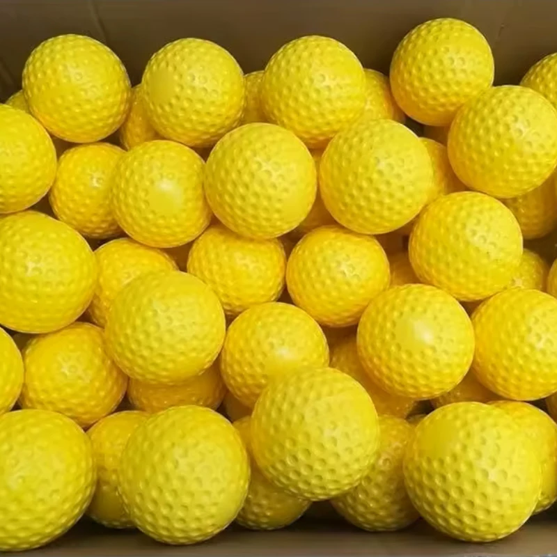 Wholesale 12 inch Yellow PU Yellow Adult Pitching Machine Sports Training Dimpled Baseball Balls