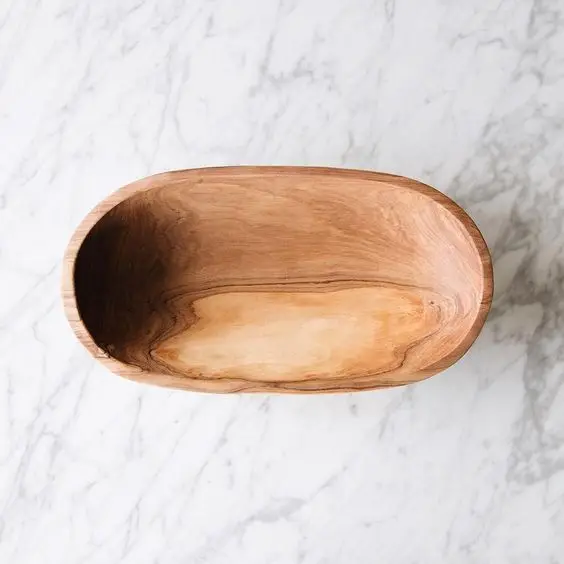 Hand Made Luxury Acacia Wooden Dough Bowl  Carved Bowl Handmade Natural Real Wood Serving  Bowl By Mehak Impex