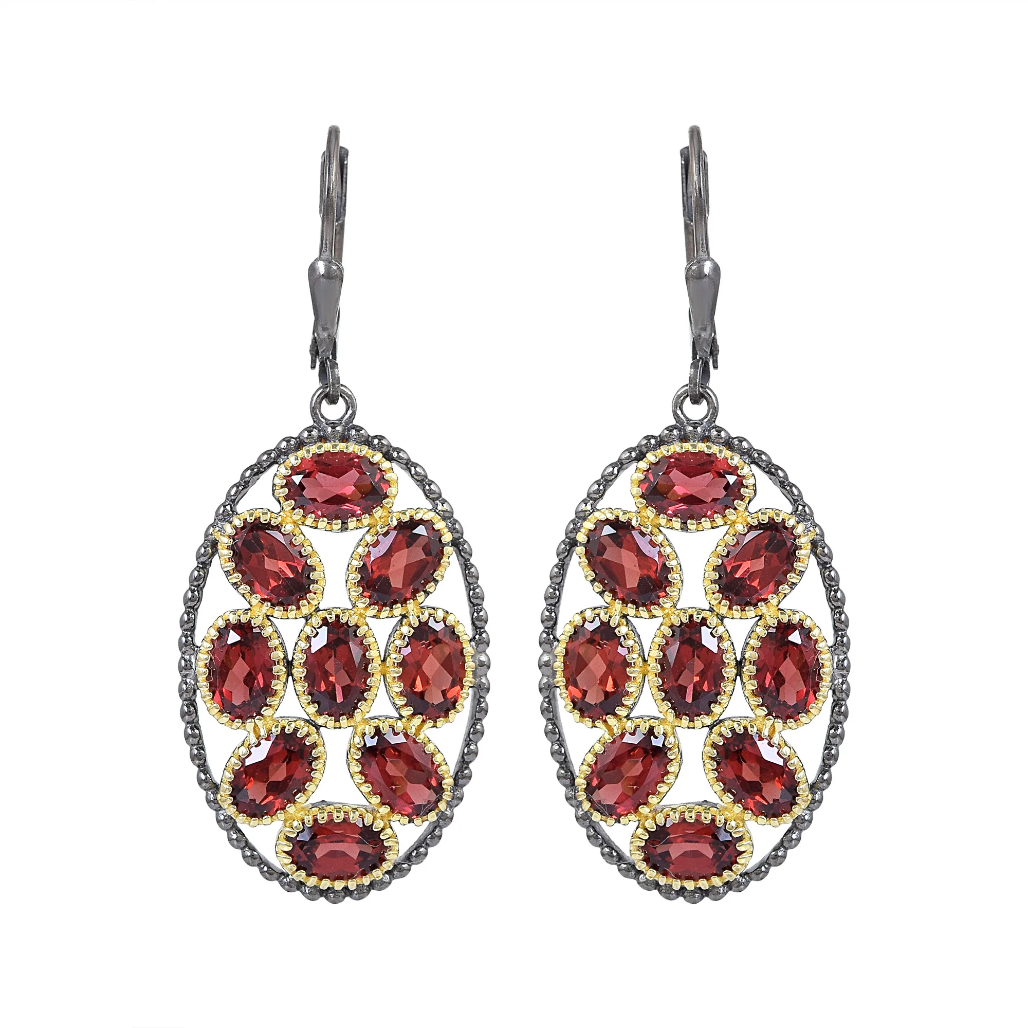 Best Wholesaler Red Garnet Gemstone Dangle Earrings Top Seller 925 Sterling Silver Modern Trendy Best Selling Customized Jewelry