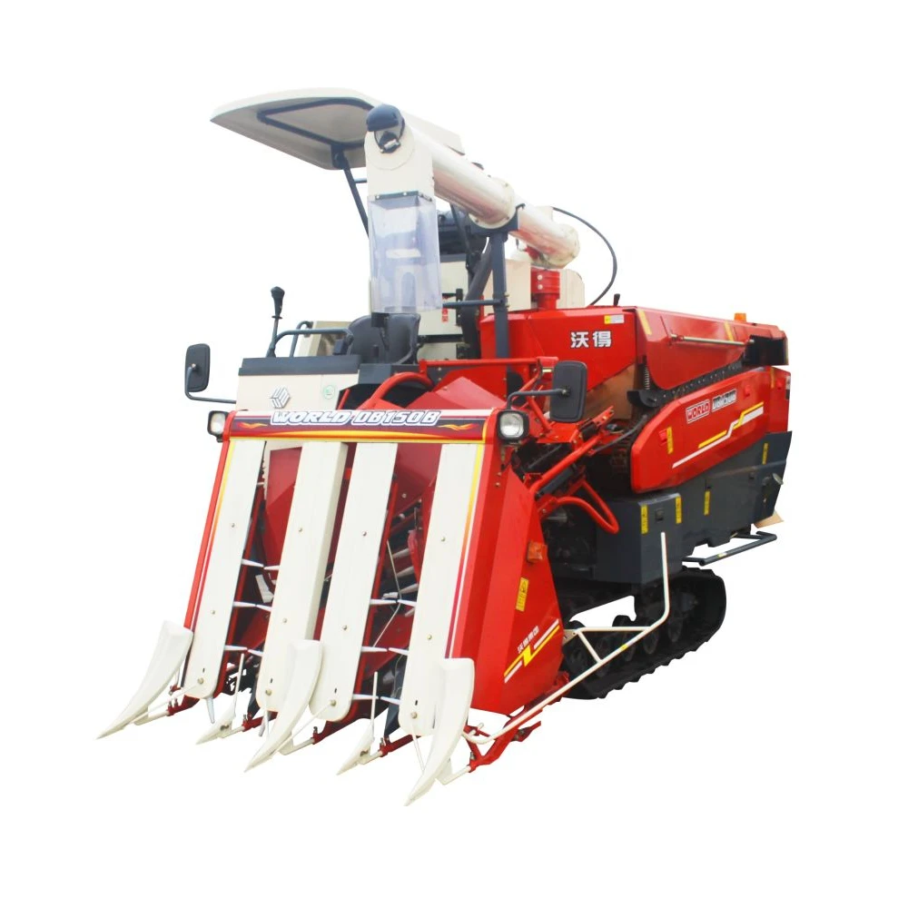 Sustainable  all new 2 rows/3 rows/4 rows 6 row combine corn harvester machine with chopper and peeler system