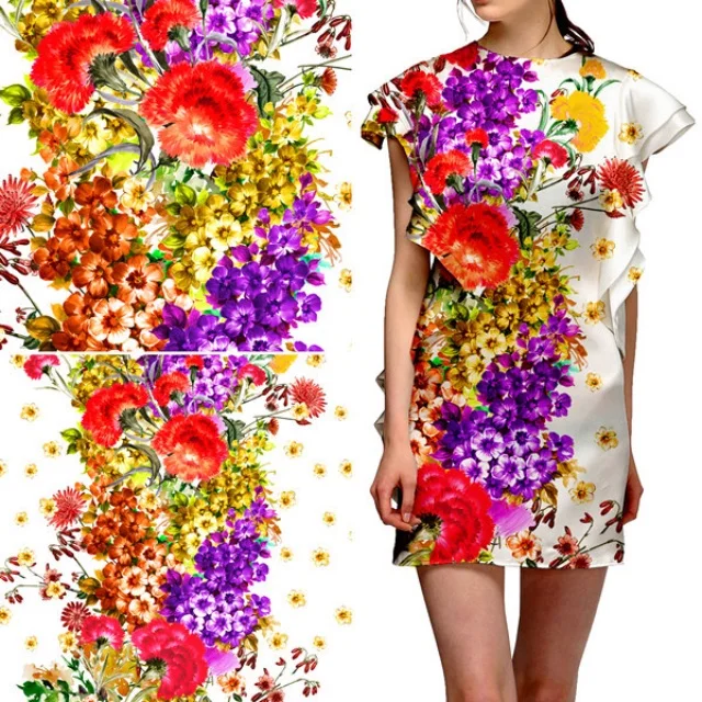 Индивидуальная маленькая вискозная Однотонная футболка с цветочным принтом из хлопка и спандекса, ткань для мужских футболок, однотонная ткань