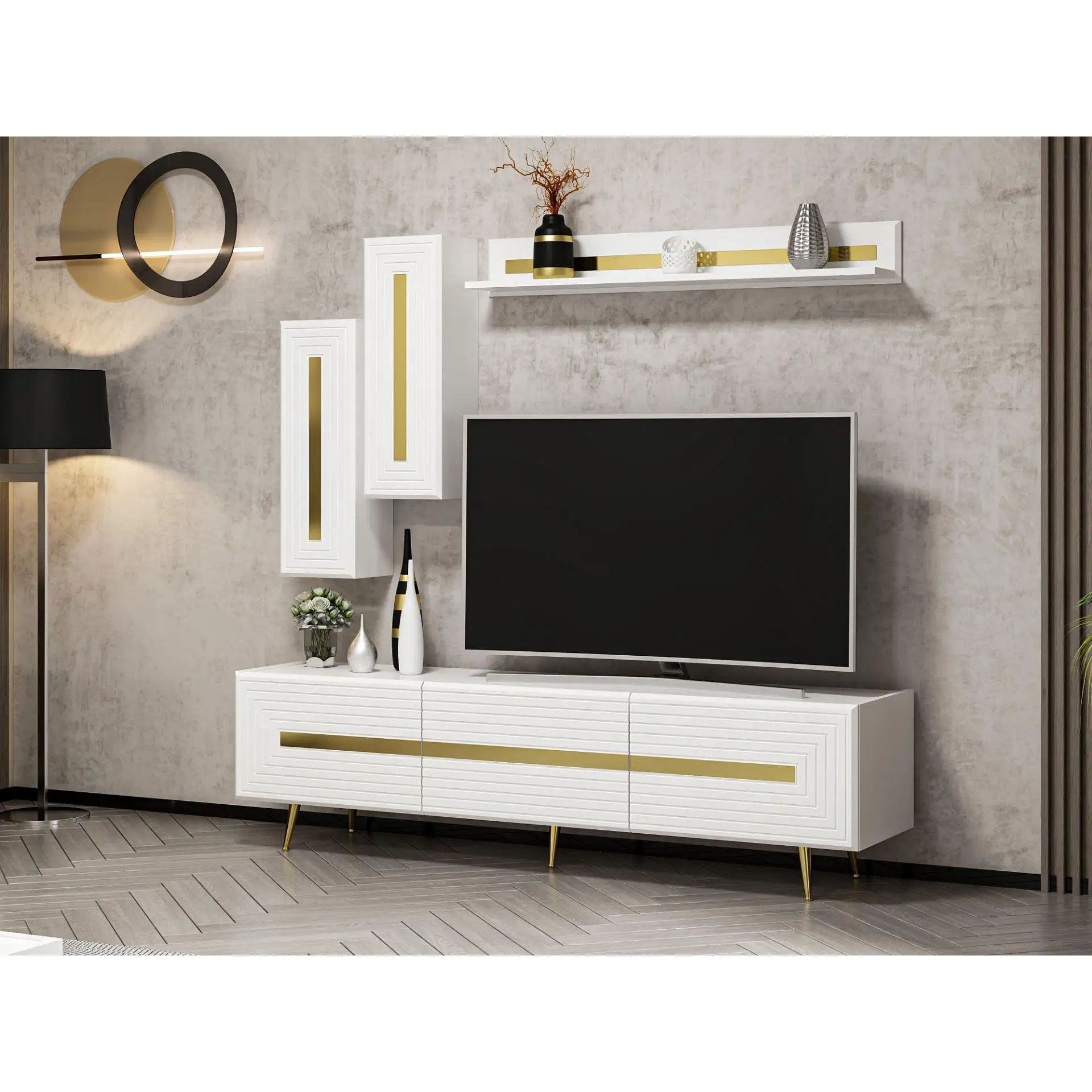JOSE TV SET (Tv Unit + Top Module) - White