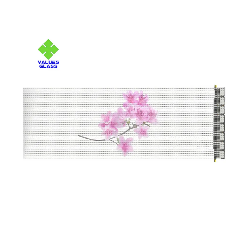 Клейкая Гибкая светодиодная пленка прозрачное стекло для дисплея видеостена внутренняя реклама 6 мм 1 шт. 140 внутренней рекламы