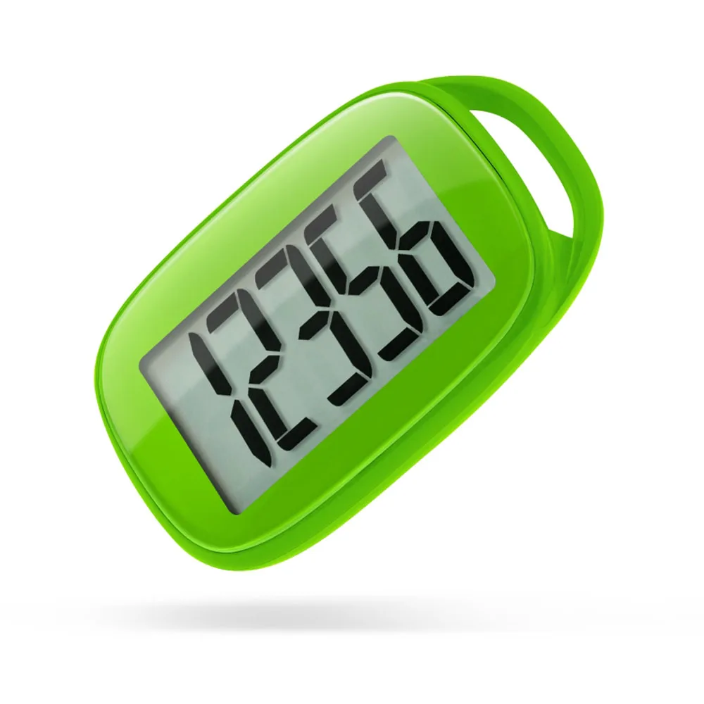 3D Large Display Simple Step Counter Pedometer Walking Running 3D Sensor Pedometer with Lanyard