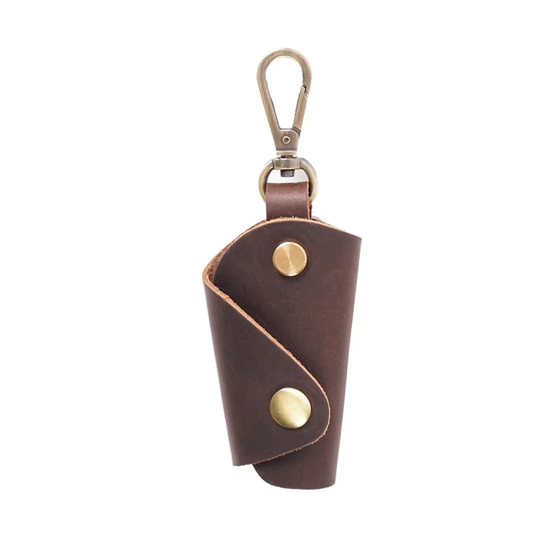 Genuine Leather Handmade Vintage Leather Key Chain Wallets Personalized Portable Mini Key Chain Waist Case Cover Holder