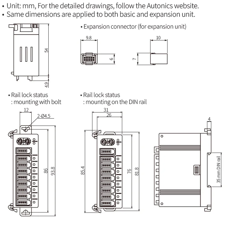 ARM-DI08P-4S Autonics 8 DI Modbus RTU protocol TCP Digital Remote IO module