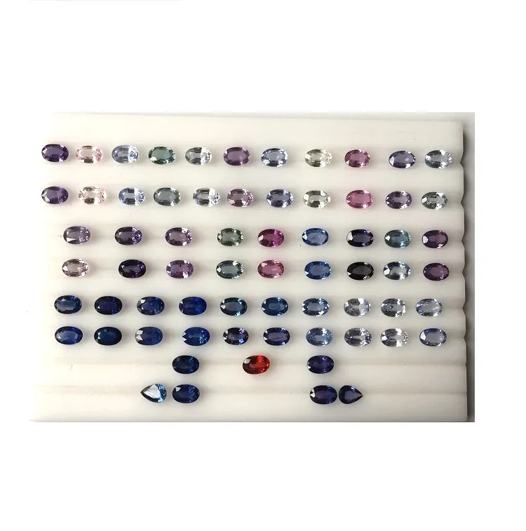 Top quality multi sapphire 6x4  5x7 6x8 fancy color sapphire finest quality for jewelry making