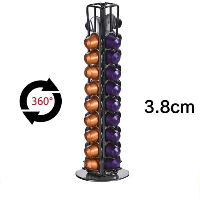 Wholesale Supplier Standing Eco Metal Gold Carousel Mug Cup Capsule Coffee Pod Holder