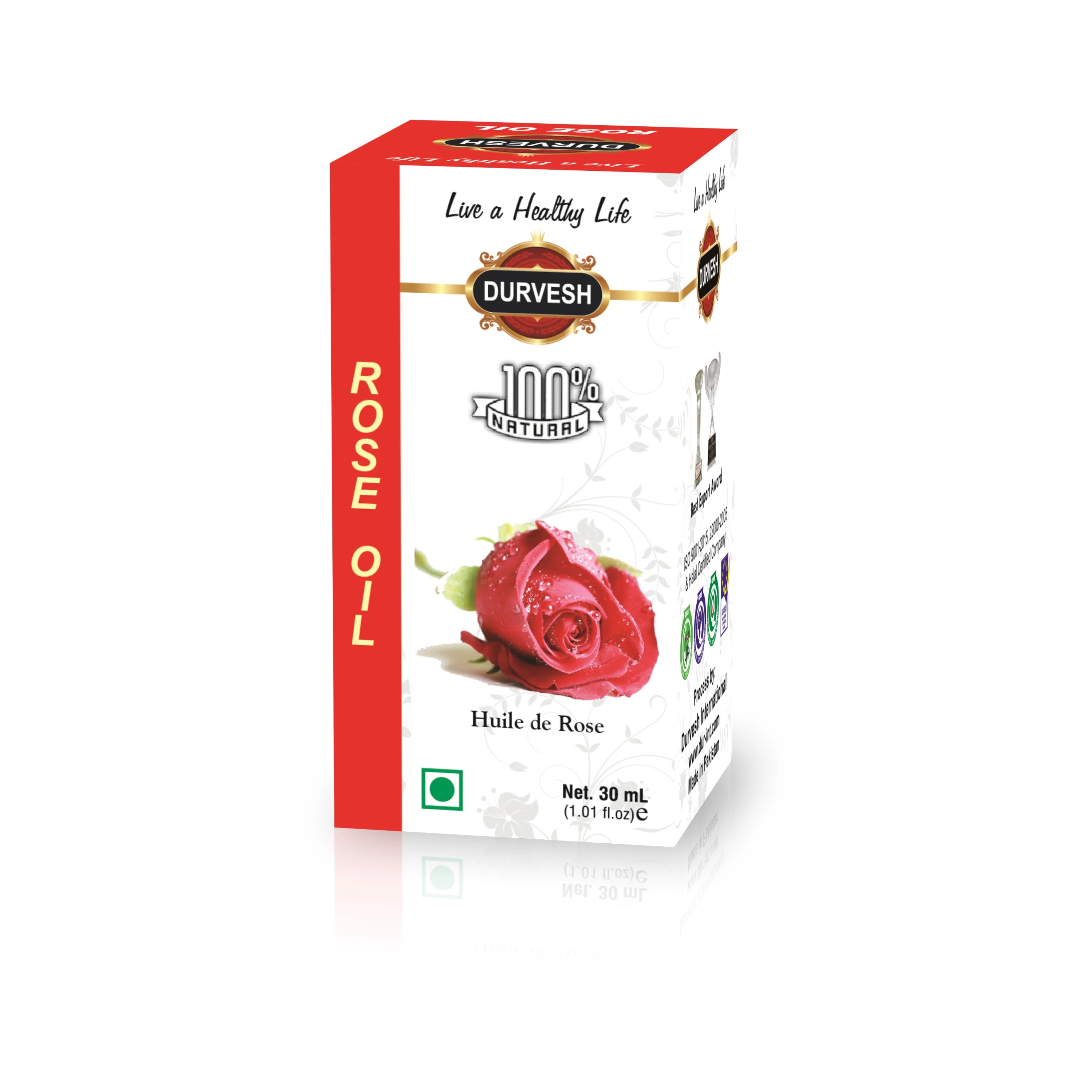 ROSE OIL Private LOGO Pure Oil Amber Glass & PET Bottle 3 Years Top Grade 30ML X 96PCS PER Carton 100 % Pure