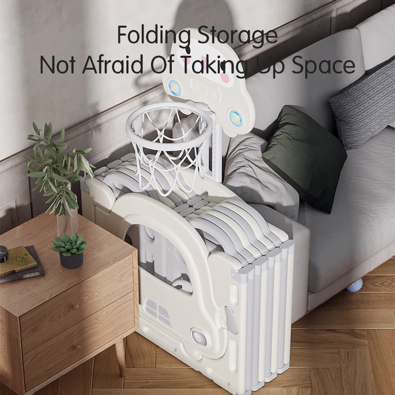 Baby Indoor Playground Sets Equipment Kids Mini Amusement Park Children Bedroom Softplay Plastic Swing And Slide Toddler Playpen