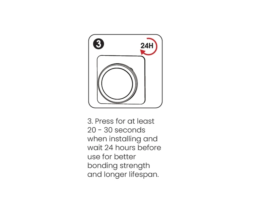 Luna SEC wall mounted adhesive tape shower caddy shelf black bathroom accessories