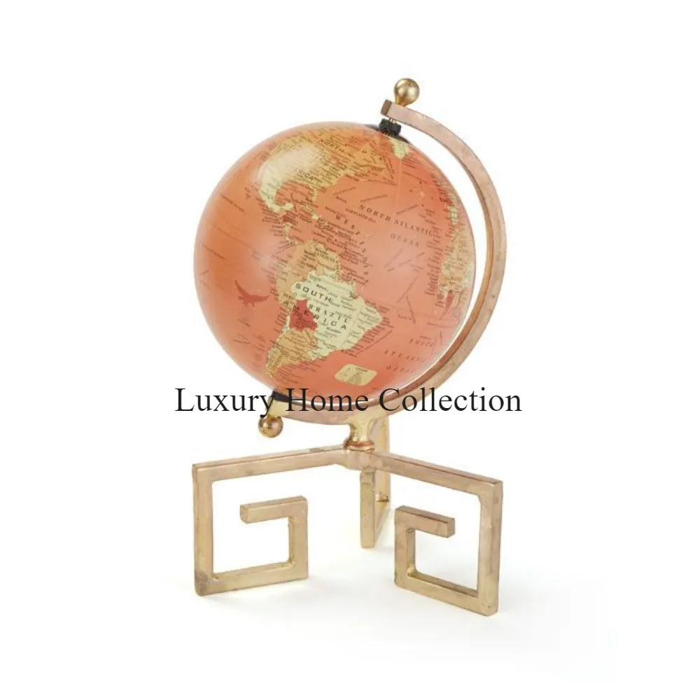 new Pink And Gold Color Handcrafted Tabletop Globe For Educational Geography School And Office Ready to Ship Round Shape Globes