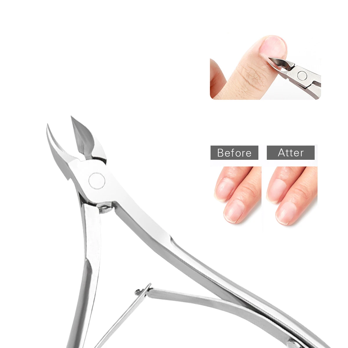 Wholesale Nail Art Manicure Tool Silver Stainless Steel Professional Remover Cuticle Nail Nipper Dead Skin Tools