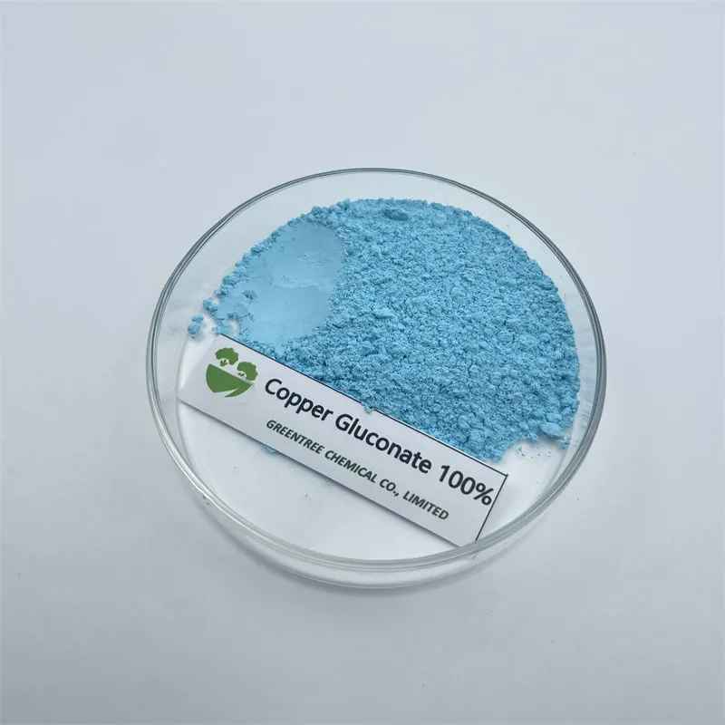 Food Grade Supply Food Additives Powder 100% Copper Gluconate for Bacterial Blight