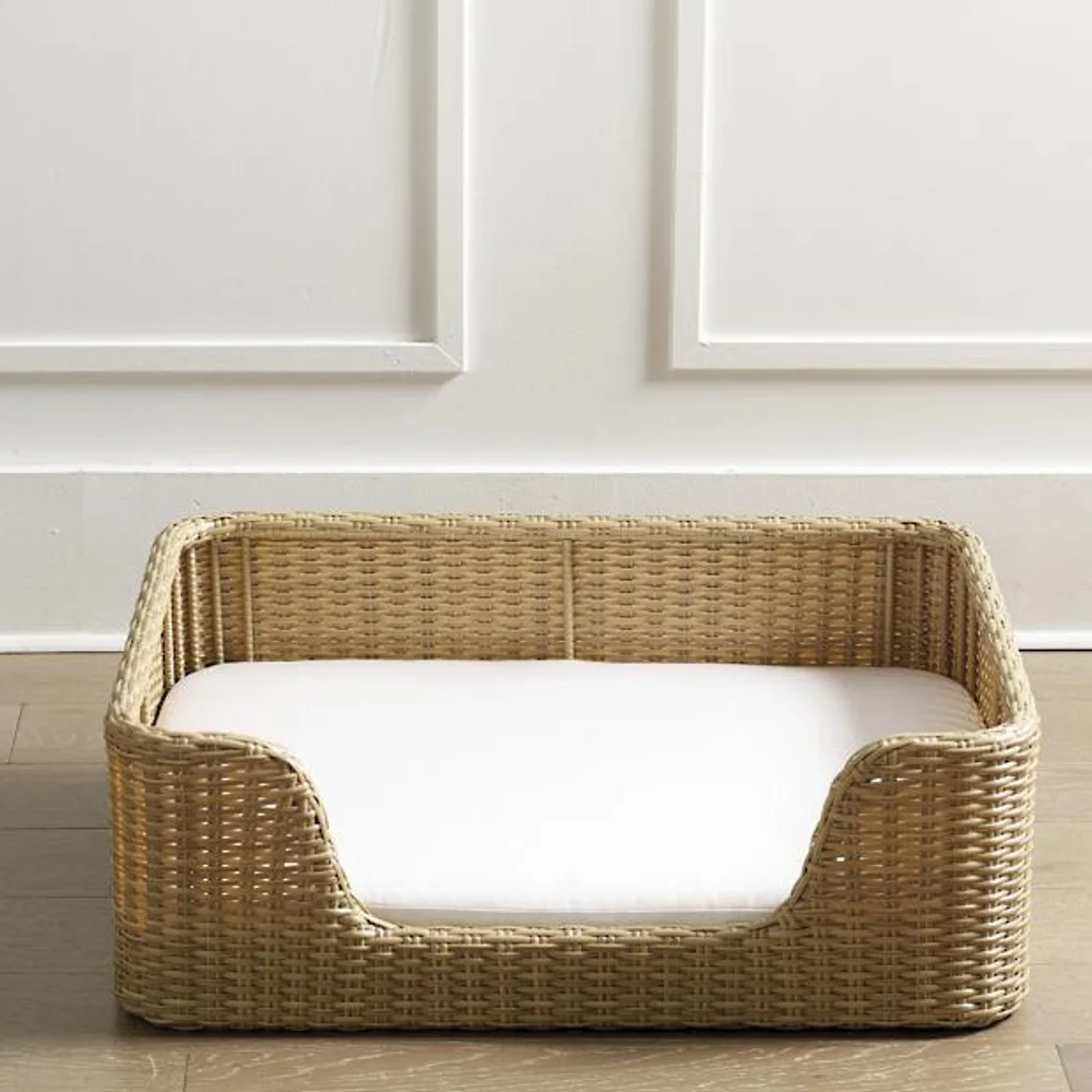 New arrival eco-friendly hand wicker rattan pet bed with foam cushion wholesales from Vietnam