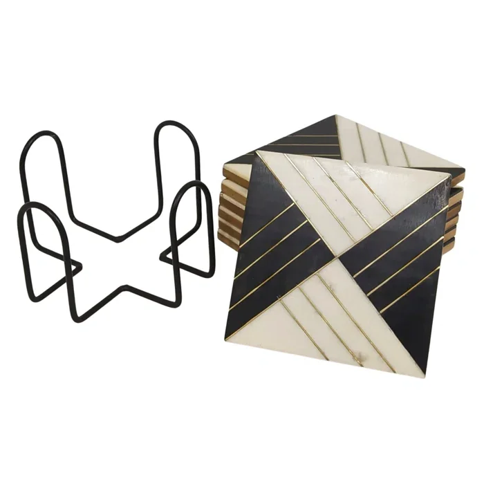 Luxury Tabletop Tea and Coffee Organizer Most Selling Epoxy Resin Coasters from Indian Supplier for Craft Mold Use