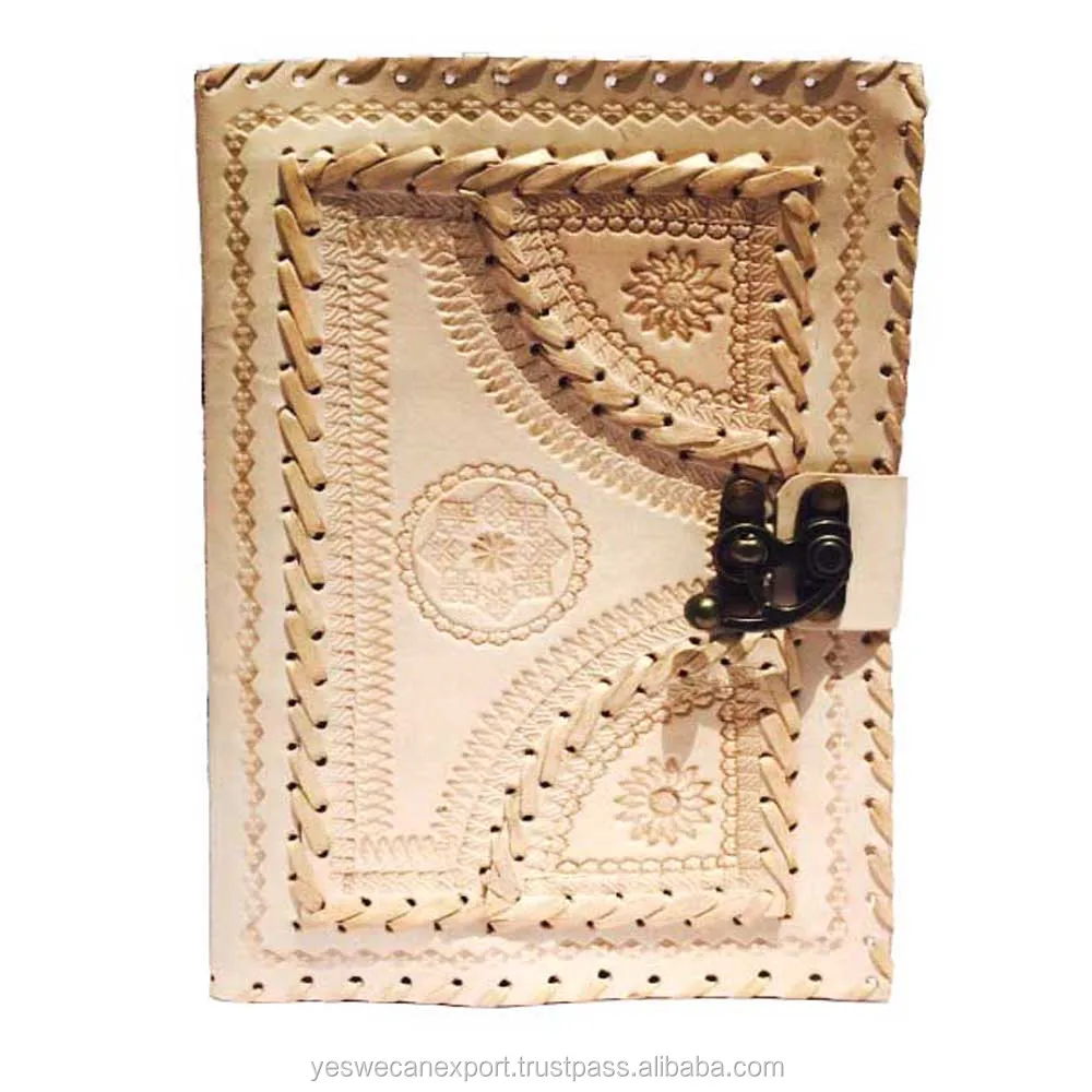 indian handmade genuine vintage buff leather journal notebook planner organiser diary
