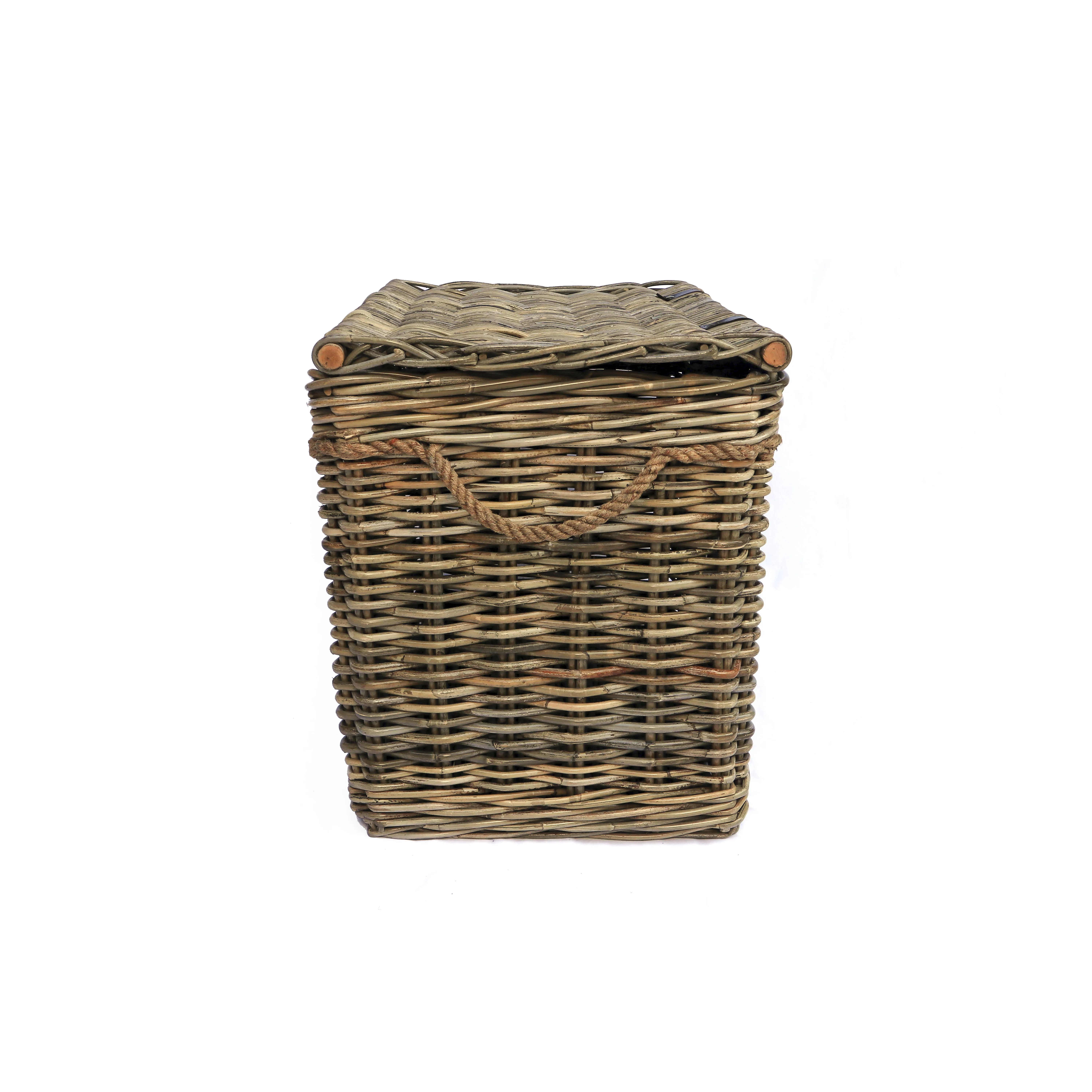 High Quality  Woven Rattan Basket with Lid, Rattan Storage Basket Box, Laundry Basket Wholesale