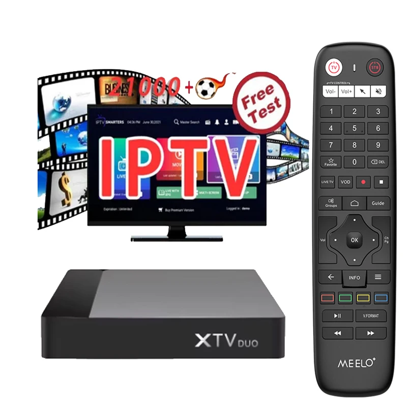 8K Сильный ip-ТВ бесплатный тест с XTV DUO tv Box Android 11 Amlogic S905W2 двойной Wi-Fi медиаплеер приставка