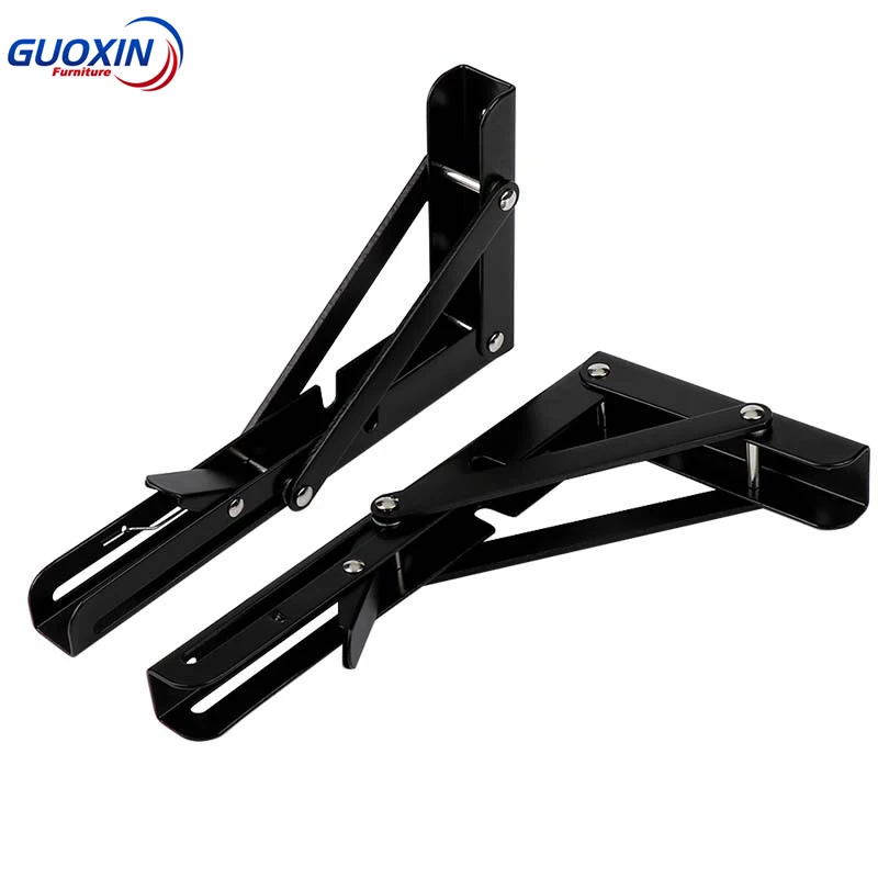 12 20 inch black adjustable stainless steel foldable aluminium wall mounting slot vertical l holder shelf bracket for wall