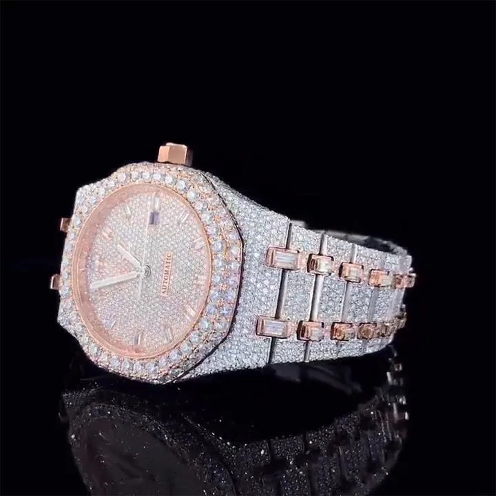 AP Audemars Piguet высокого качества круглые алмазные часы с индивидуальным льдом в форме муассанита для мужчин W 72