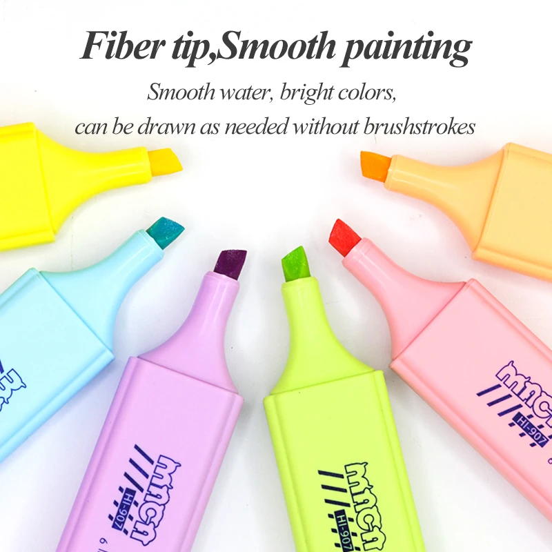 Artriink HL-907 4/8 colors/set eco-friendly non-toxic multi colored highlighter marker highlight pen set stationery