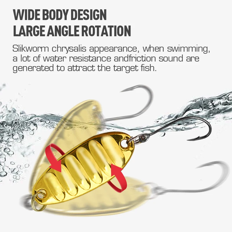 KINGDOM Spoon Combo 1.5g 2.5g 3g 5g  6pcs/box  Pike Trout Bass Artificial Peche Composite Sequins Spinner Baits with Single Hook