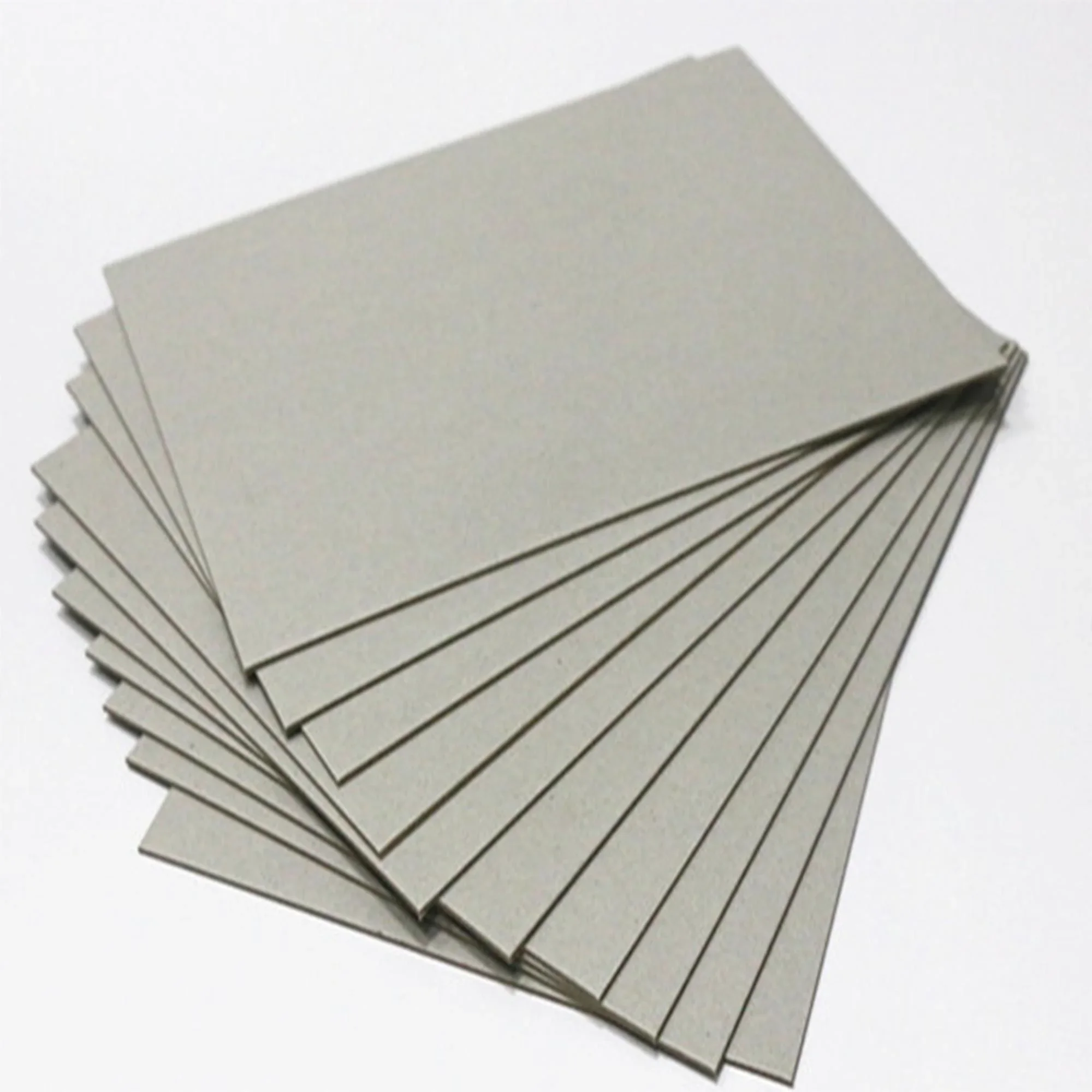 Fu Lam Laminated Grey Cardboard 1~3mm solid grey board press cardboard high density gray chip board