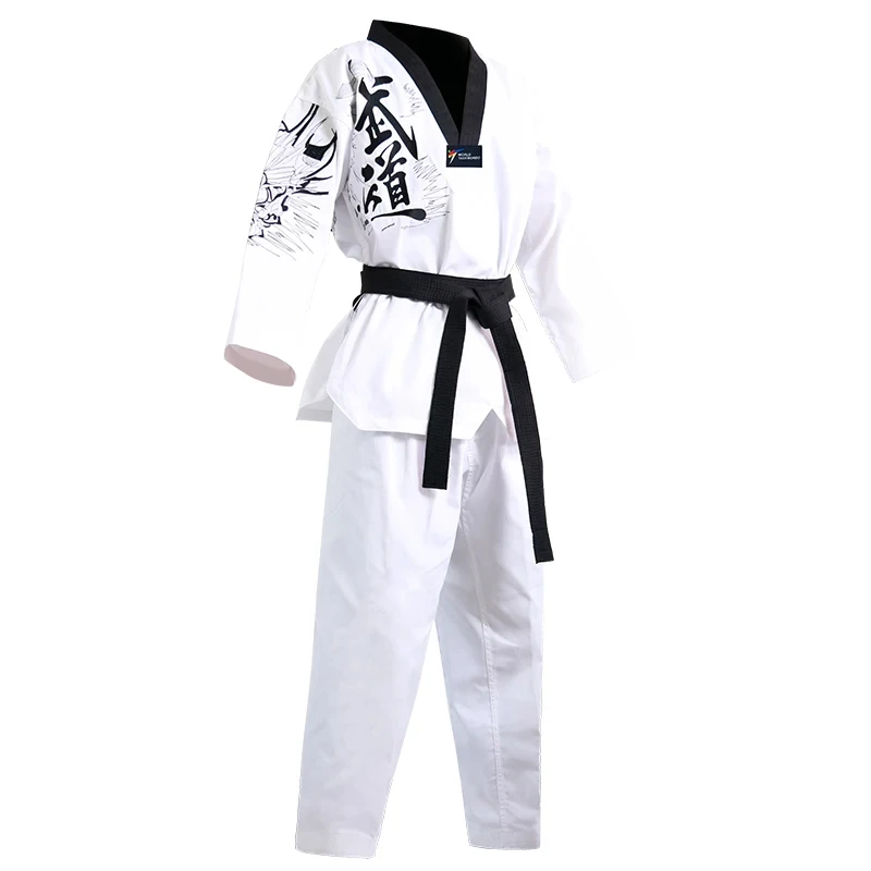 Martial Arts Tkd Taekwondo  V-neck Adult Taekwondo Master Uniform For Professional Training Uniform TU-0036