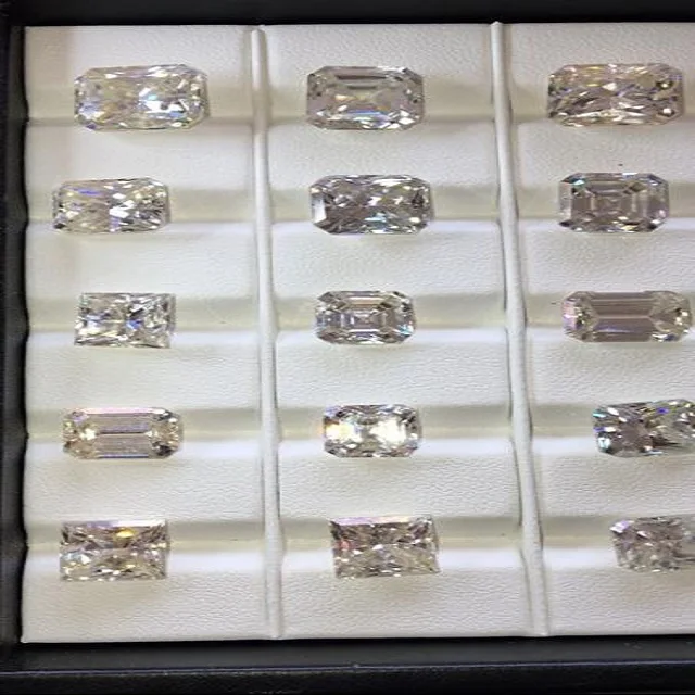 Moissanite Wholesale Price rectangle loose stones DEF Color VVS diamond moissanite jewelry sets pendant bracelets gem