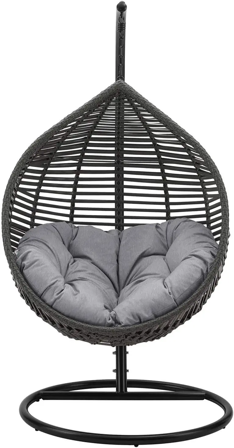 Daijia China Outdoor Patio Wicker Rattan Egg Hanging Swing Chairs With 260 Sets Loading quantity