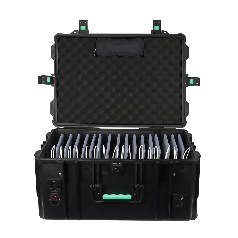 F2-16CC 16 Bay USB-C Charging Suitcase School Laboratory Equipment