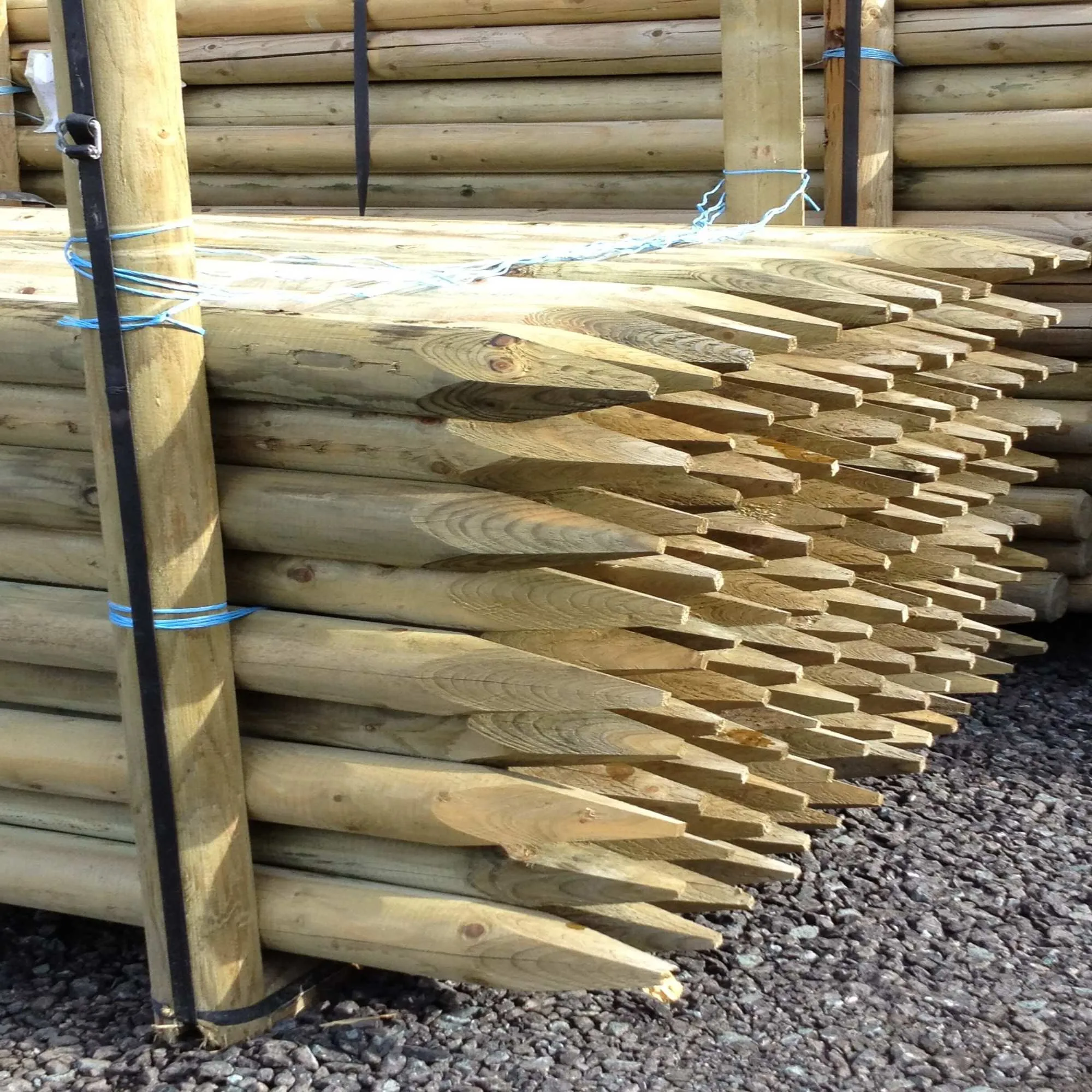 Wooden Square Stakes from Hardwood Round Wood stakes for farm fencing poles agricultural stakes