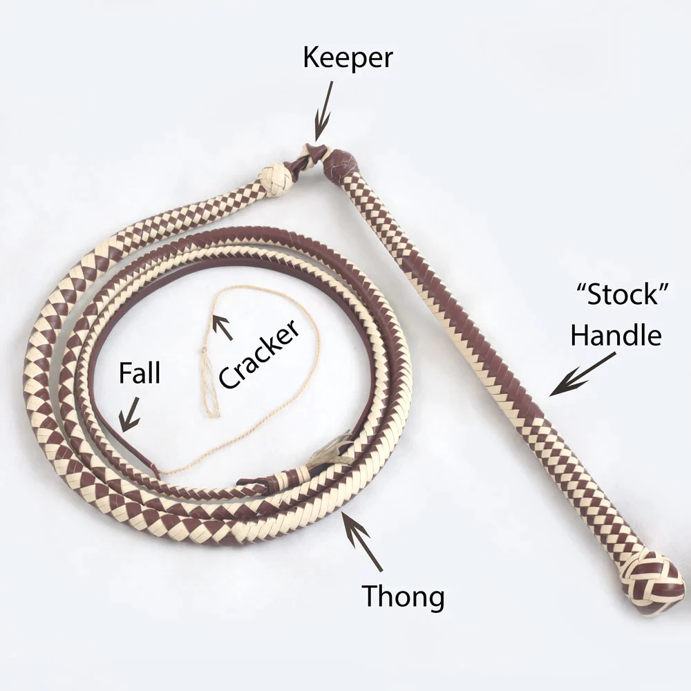 STOCKWHIP 04 FEET TO 12 FEET LONG and 16 Plate Kangaroo Hide Leather Equestrian Australian Stock Whip Wholesale