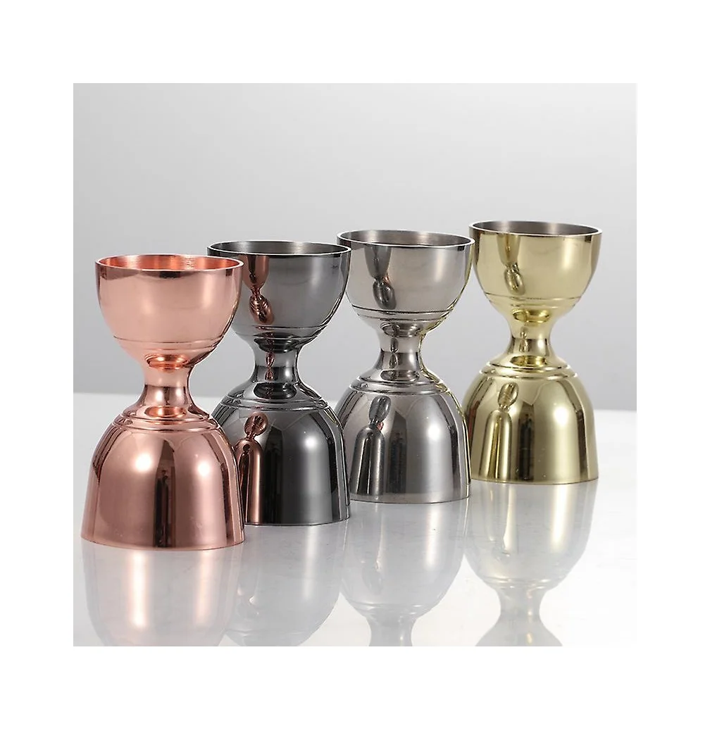 Wholesale Double Shot Stainless Steel Multicolor Jigger for Bar Measuring Tools Silver Gold Cocktail Jigger Bar Tool Set