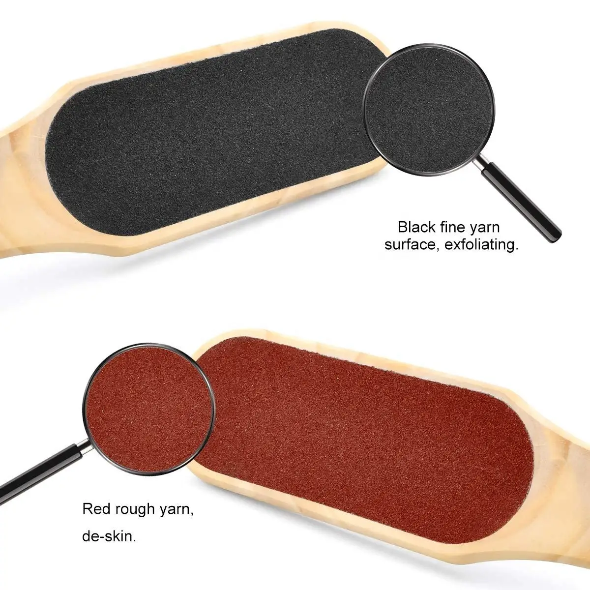 Wooden handle foot File Double Sided Callus Remover Foot File Pedicure Wooden Handle foot file by Life Care Instruments