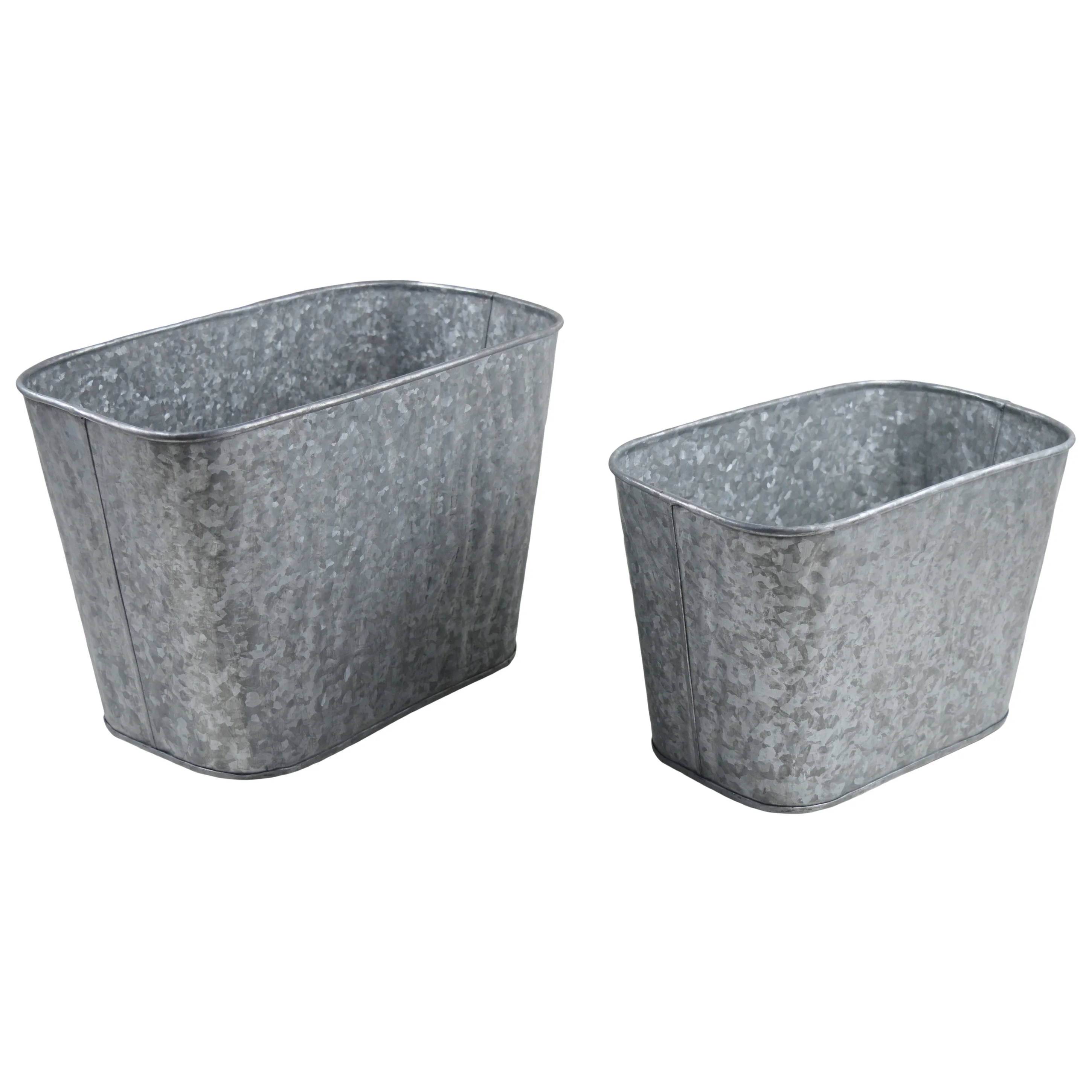 Wholesale Galvanized Bucket Metal Planting With handle Outdoor Flower Pots & Planters For Home Office Indoor And Outdoor Decor