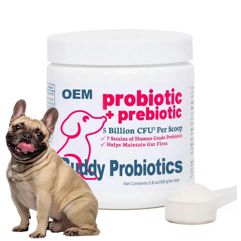 custom label pet health care & supplements Probiotic and Prebiotic powder for dogs Upset Stomach Relief