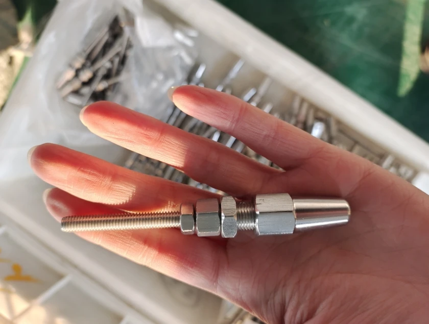 Rigging Hardware AISI 316 Stainless Steel Wire Rope Stud Swageless Threaded Terminal